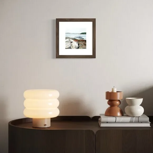 8x8 Maine Original Oil Painting Atlantic Ocean Rocks New England Coastal Signed - Picture 6 of 8